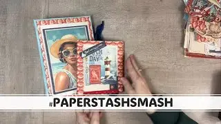 Nautical Quad Fold Folio - Scrapbook Mini Album #paperstashsmash