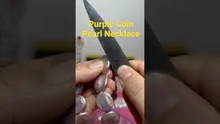 Purple Coin Pearl Strand for Making Jewelry 18mm Good for Jewelry Design