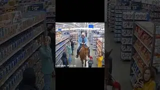 A HORSE inside WALMART?! 😮  #sora #fypシ゚viral #funny #fypシ #comedy #fyp #shorts #ai #walmart