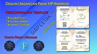 Design Undangan Dari HP Android | Pixellab Tutorial | Free Download Template | AFS 003