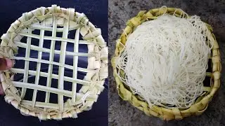 How to make palm leaf string hoppers plate// பனை ஓலையில் உருவாக்கிய இடியாப்ப தட்டு செய்வது எப்படி