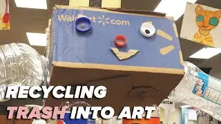 'Trash is not always disgusting' | Kids collect trash and recycle it as art
