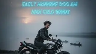 Early morning 6 am sunrise moto vlog in winter , part 2
