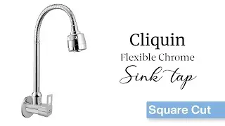 Cliquin Brass Kitchen Tap | 360&deg; Swivel Black Silicone Spout #faucet #cliquin