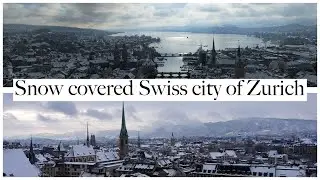 Z&uuml;rich city sightseeing on a winter day.