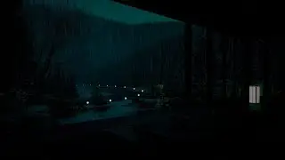 Peaceful Rain in a Snowy Winter Forest 🌧 (No Ads) | Soothing Dark Bedroom Sounds for Deep Sleep