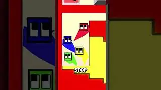 Square Race🟥🟦🟩🟨 #squarerace #satisfying #satisfyingvideo