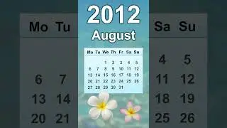 August 2012 Calendar