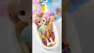 Satisfying with Unboxing & Review Miniature Bath Tub | ASMR Video no music #asmrtoys #toyhouse
