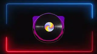 4K Vinyl Disk with a Colorful Rotating Audio Background / Screensaver - NO SOUND