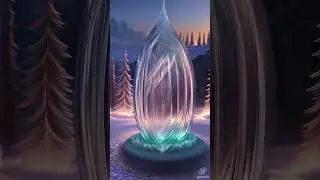 ice sculptures in a moonlit winter festival  generator animation editing Artificial intelligence