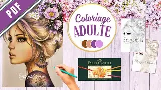 Lila – Coloriage adulte aux crayons de couleur Polychromos @Faber-Castell