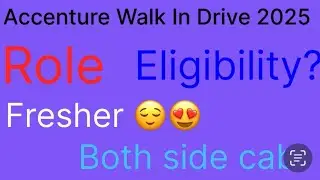 Accenture walk In Drive 2025| Mega Walk In Drive |work From Home | Tech with Priti