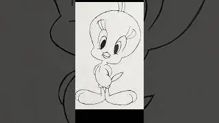 How To Draw Tweety Bird / Looney Tunes Characters drawing #cutedrawing #animalart #sketch #shorts