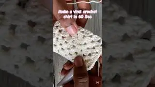 Learn to make this viral crochet shirt👕💎. #crochet #shortvideo #shorts #shortsfeed #crochetshirt