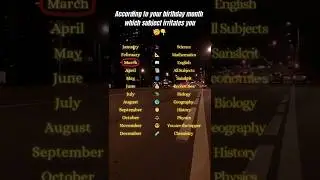 😡 According to your birthday month which subject irritates you! #birthday #shorts #ytshorts #subject