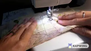 Free Motion Embroidery on Fabric Collage
