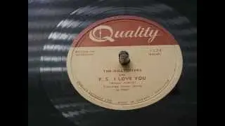 78 rpm The Hilltoppers P. S. I LOVE YOU Rare Canadian Quality Records #1124