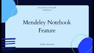Mendeley Notebook Feature