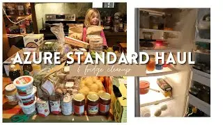 HUGE Azure Standard Haul March 2022 + fridge clean and organization | Organic & healthy groceries