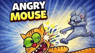 Angry Mouse vs Cat | Drawing a Cartoon Scene (Timelapse)