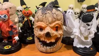 Gemmy (NEW for) 2025 Animated Skull Face Rotten Pumpkin (Lowe&rsquo;s Version)