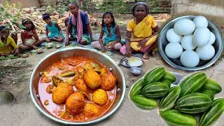 EGG PARWL curry Cooking & eating Village style |Anda curry Recipe | village cooking