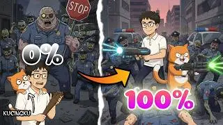 Aku 100% Melawan Zombie Polisi Bersama Kucingku!