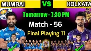 Mumbai Indians vs Kolkata Knight Riders Best Playing 11! Mi vs Kol Playing 11 2022! Mi vs Kol