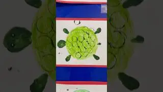 Creative Turtle art activity at school 🤩🤩 #shorts #art