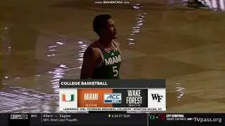 Вступление к трансляции баскетбольного матча CBB на ESPNU. Майами, Флорида, против Уэйк Форест.