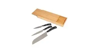 Lorena Garcia 3pc Forged Knife Set with Bamboo Box