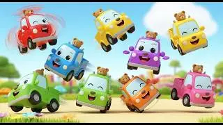 Seven Little Teddy Trucks Roll Roll Roll | Construction Vehicles & Counting Song for Kids