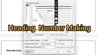 MS Word Heading Number 