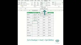 How to add & use Spin Buttons in Microsoft Excel | The Excel Lab #microsoft #excel #course #tutorial