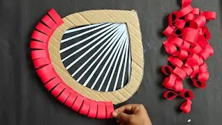 Unique paper flower wall hanging/superb paper wall hanging/ paper craft ideas for home decoration 