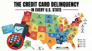 All 50 States Ranked💳| Credit Card Delinquency in Every US State |US Debt Crisis 2025|Who Can't Pay?