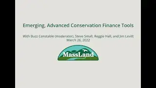 Emerging, Advanced Conservation Finance Tools