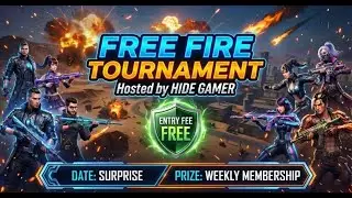 FREE FIRE TOURNAMENT LIVE 🏆 | PRIZE POOL 💰 + WEEKLY MEMBERSHIP 🎟️ | CLASH SQUAD WAR | HIDEGAMER LIVE