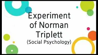 Social Facilitation/ Experiment of Norman Triplett (Urdu/Hindi)