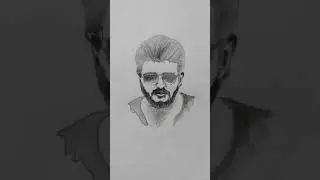 Ajith Kumar pencil drawing