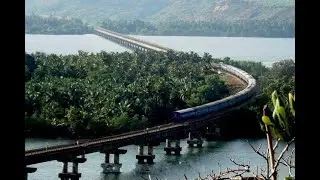 Sharavathi River Crossing - Longest Rail Bridge in Konkan Railway and Karnataka