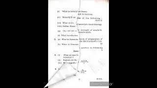 Chemistry Generic Question Paper 2023