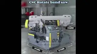 automatic angle cutting band saw machine for beam and pipe