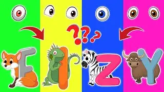 Animal Alphabet Mystery 🔠🐾 What Creatures Hide Behind F, Y, Z, Y? 💡 | Funny Challenge
