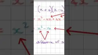 Learning how to do the difference of squares formula #maths #mathshack #math  #mathsontips #mathmath