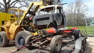 Removing 1950 Chevy Truck Cab from Chassis