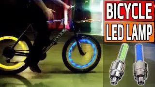 Bicycle Wheel Tire LED Lamps Air Valve Caps