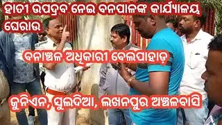 ଜୁନିଏନ୍, ସୁଆଦିଆ, ଲଖନପୁର ଅଞ୍ଚଳବାସି, ହାତୀ ଉପଦ୍ରବ ନେଇ ବନପାଳଙ୍କ କାର୍ଯ୍ୟାଳୟ ଘେରାଉ#viral#newes#hati