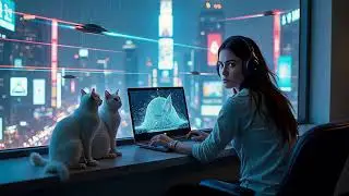Cyberpunk with Cats | Cozy 3D Art Session in a Futuristic Apartment Lofi Music